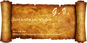 Gottstein Vidor névjegykártya